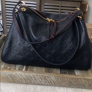 Louis Vuitton Ponthieu PM, navy blue-red interior